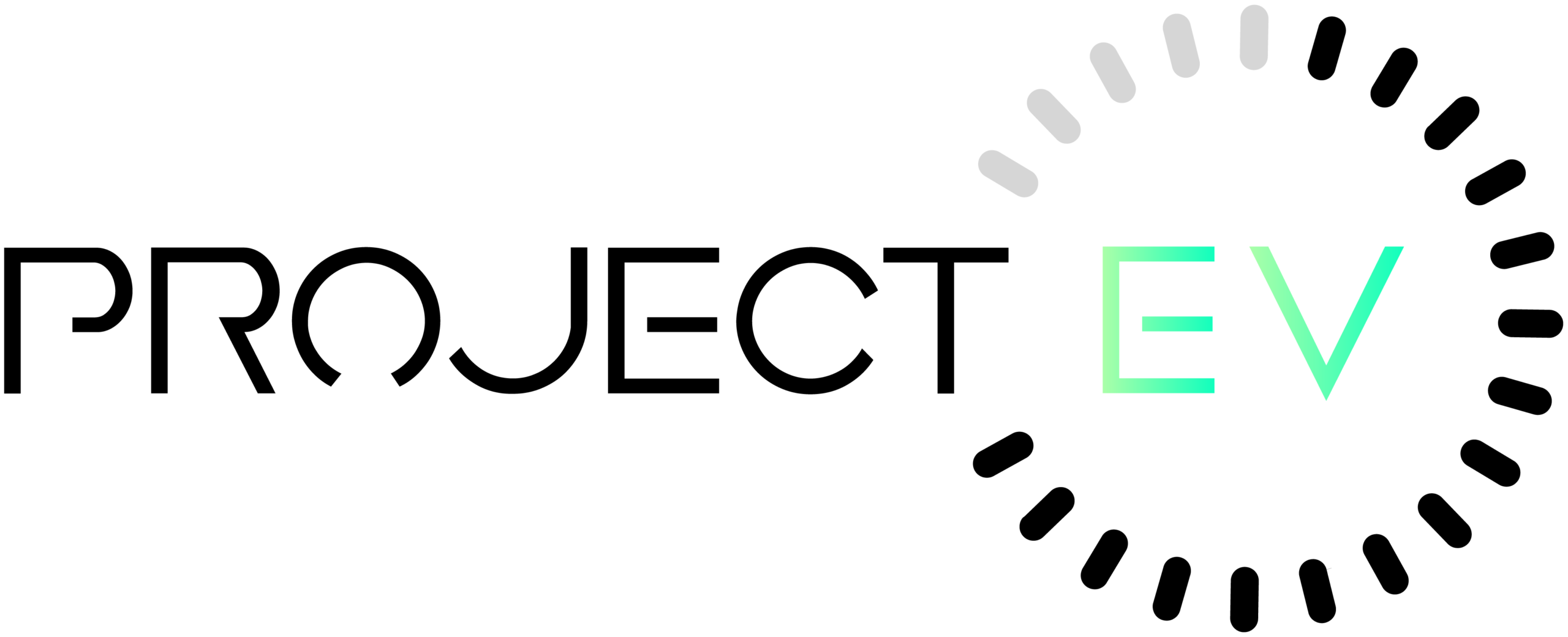 Project EV Logo (Black & Green) PNG